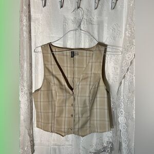 Women’s Plaid Vest/ Pants Set, Size M/4